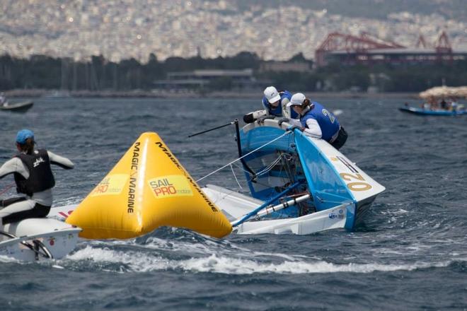 A Muppet Moment - Medal Races - 2014 470 Europeans, Greece, July 2014 © Nikos Alevromytis http://www.470.org